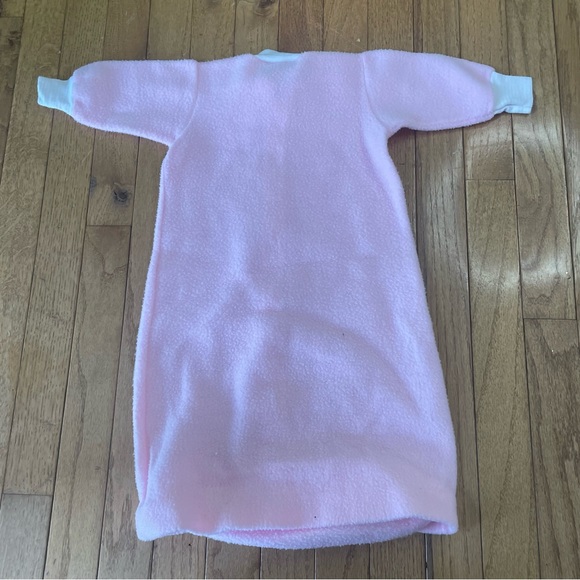 VINTAGE CARTERS PINK FLEECE EMBROIDERED ELEPHANT SLEEP SACK SIZE 6 MONTHS - Picture 2 of 4